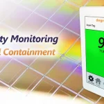 Air velocity monitoring display for critical containment environments, showing real-time airflow velocity measurement of 92 FPM on a digital degreeC monitoring device, designed for cleanrooms, laboratories, pharmaceutical manufacturing, and controlled environments.