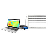 c grid system with pc for planar airflow analysis