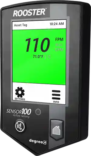Airflow Sensor with Display and interface module from Degree Controls