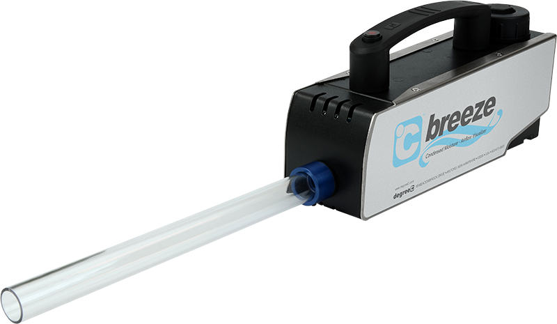 Airflow visualization system, °C Breeze fogger