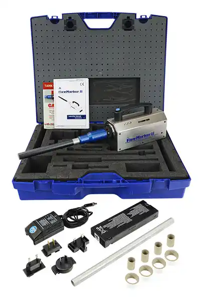 FlowMarker smoke generator wand kit with everything you need to get started with smoke wand tests.