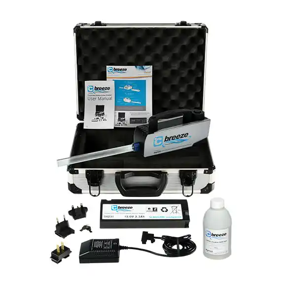 C Breeze smoke wand for laminar air flow qualification testing.