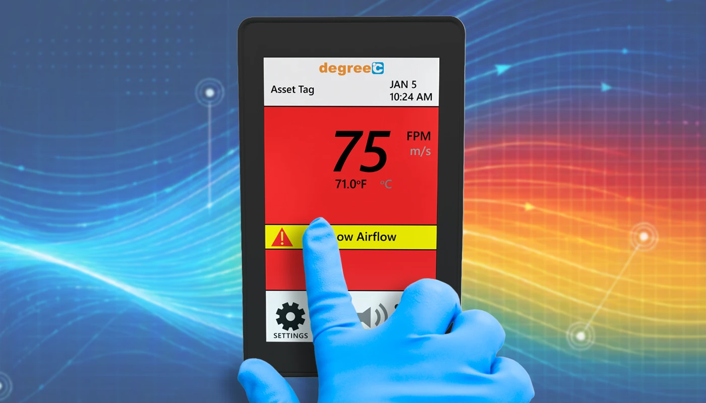 Rooster airflow alarm Low airflow warning screen